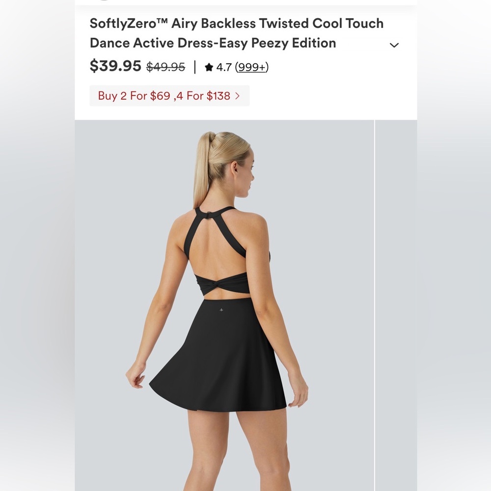 HALARA Black Backless Dress